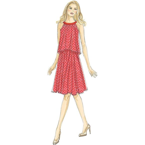 Butterick Sewing Pattern 6452 Dress Jumpsuit Cold Shoulder Size 14-22 - Picture 5 of 6